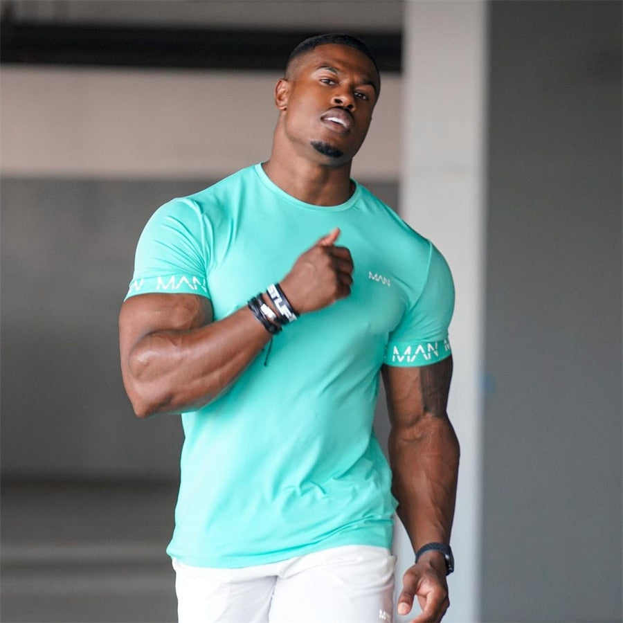 Men's Short-sleeved Gyms Fitness T-shirt Product vendor
