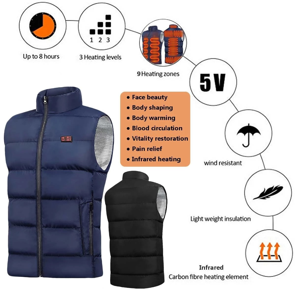 Unisex Warming Heated Vest Product vendor