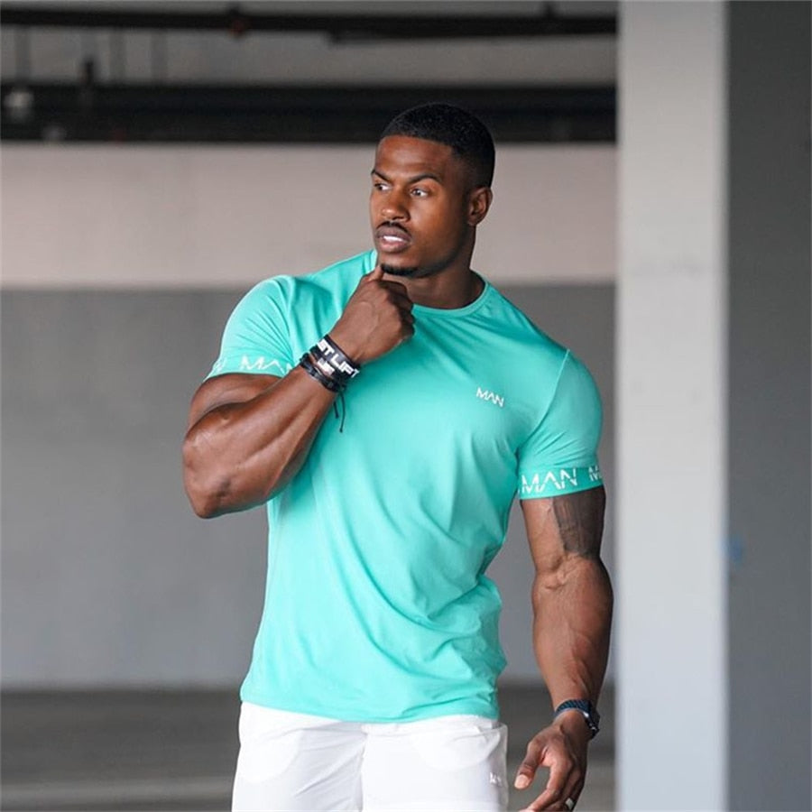 Men's Short-sleeved Gyms Fitness T-shirt Product vendor
