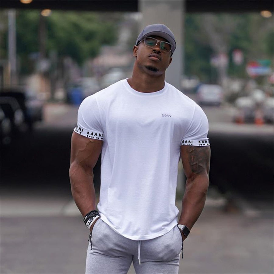 Men's Short-sleeved Gyms Fitness T-shirt Product vendor