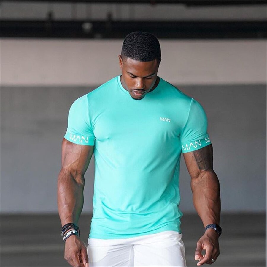 Men's Short-sleeved Gyms Fitness T-shirt Product vendor