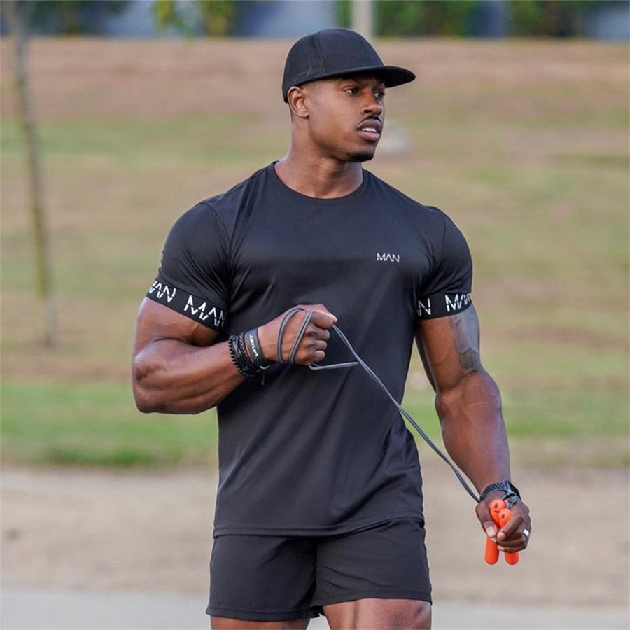 Men's Short-sleeved Gyms Fitness T-shirt Product vendor