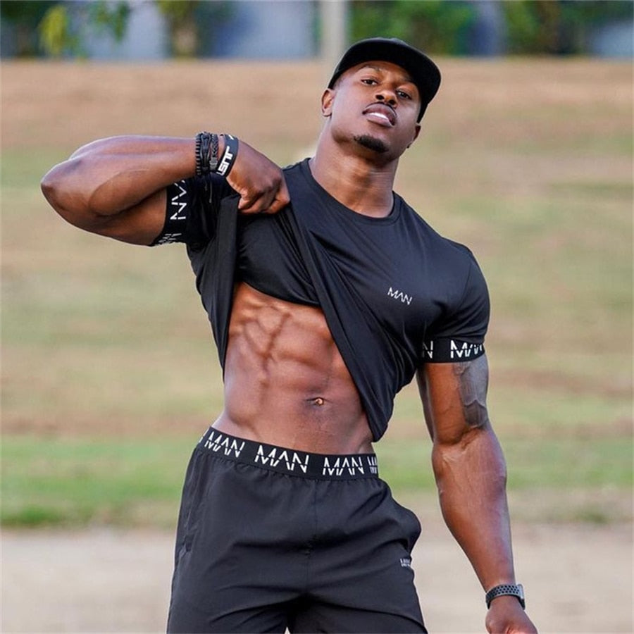 Men's Short-sleeved Gyms Fitness T-shirt Product vendor